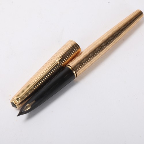 646 - A Parker Sonnet fountain pen, marked 1/512ct rolled gold, in original box