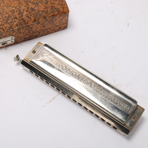 863 - A Hohner 64 Chromonica harmonica, cased