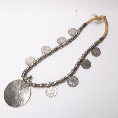 771 - A North African coin set necklace, gross weight 14oz