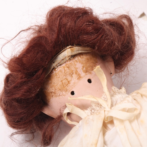 805 - A bisque porcelain-headed girl doll, by Simon & Halbig, with dimple chin, length 46cm