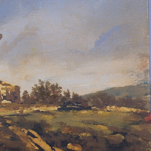 1008 - Alan Rankle, landscape study after Henry Bright, oil on canvas laid on board, signed and dated 2002 ... 