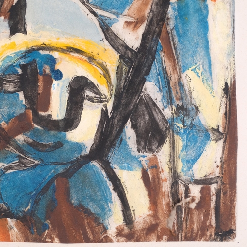 1058 - Lotte Wolf-Koch (1909 - 1977), abstract figures, watercolour, 29cm x 20cm, unframed