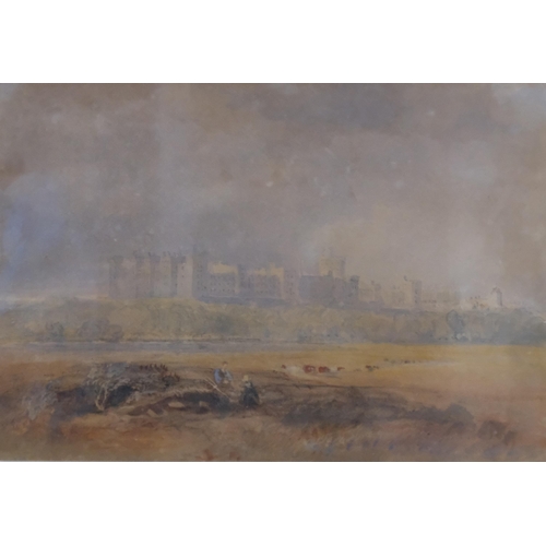 1071 - Anthony Copley-Fielding (1787 - 1855), Windsor Castle, watercolour, 18cm x 26cm, framed