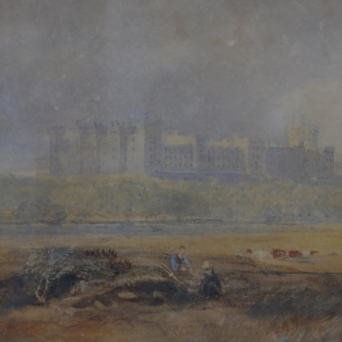 1071 - Anthony Copley-Fielding (1787 - 1855), Windsor Castle, watercolour, 18cm x 26cm, framed