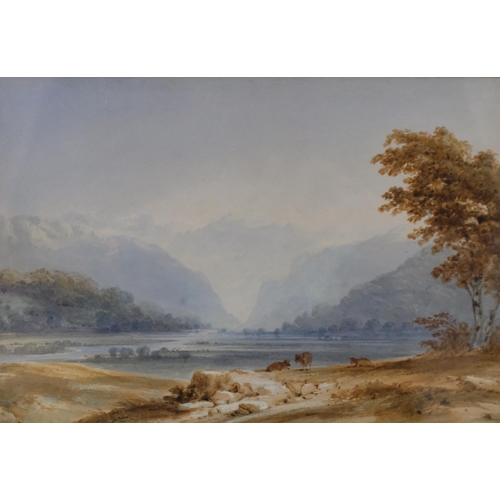 1078 - Anthony Copley Fielding, view of Cadir Idris Wales, watercolour, 18cm x 25cm, framed