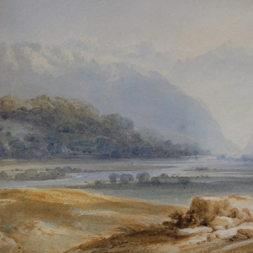 1078 - Anthony Copley Fielding, view of Cadir Idris Wales, watercolour, 18cm x 25cm, framed