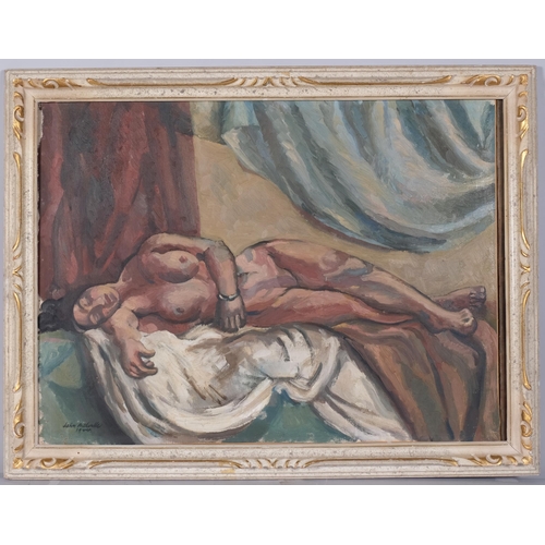 1082 - John Melville (1902 - 1986), reclining nude, 1944, oil on canvas, signed, 57cm x 75cm, framed