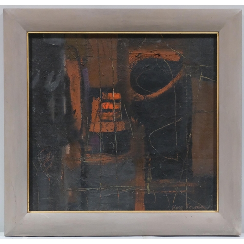 1083 - Ken Townsend (1931 - 1999), abstract composition, oil on board, signed, 55cm x 55cm, framed