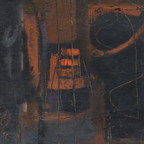 1083 - Ken Townsend (1931 - 1999), abstract composition, oil on board, signed, 55cm x 55cm, framed