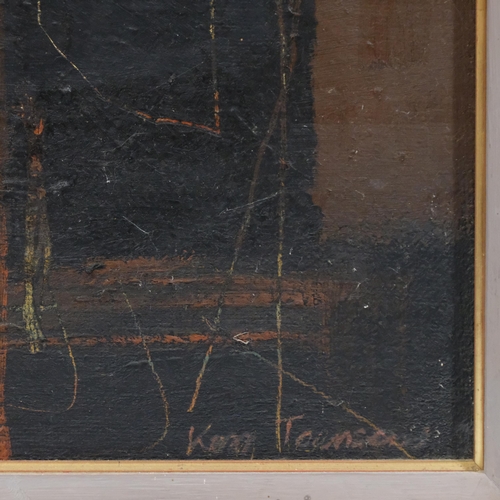 1083 - Ken Townsend (1931 - 1999), abstract composition, oil on board, signed, 55cm x 55cm, framed