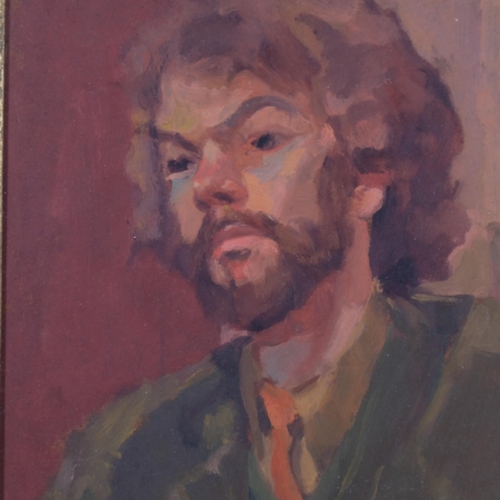 1089 - Portrait of a man, mid-20th century oil on board, unsigned, 28cm x 28cm, framed and glazed