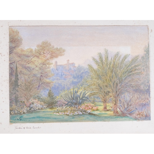 1091 - C M Hammersley, Grand Tour Period album of watercolours, circa 1890s, all signed with monograms CMG,... 