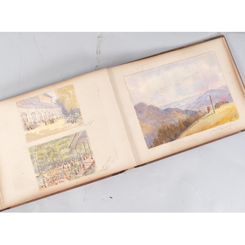 1091 - C M Hammersley, Grand Tour Period album of watercolours, circa 1890s, all signed with monograms CMG,... 