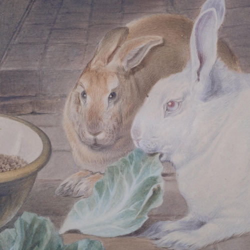 1111 - Edward Grinston, A Boy's Pets, watercolour, late 19th/early 20th century, unsigned with Exhibition l... 