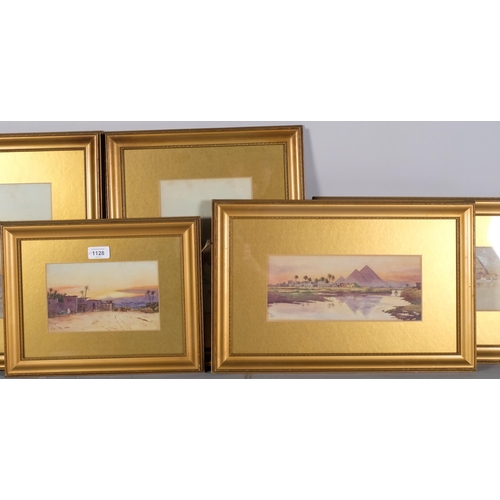 1128 - H L Pignon, 5 Egyptian scenes, watercolour, all signed and dated 1916, framed (5)