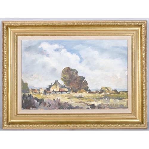 1141 - John Snelling, Norfolk landscape, oil on board, signed, 30cm x 46cm, framed