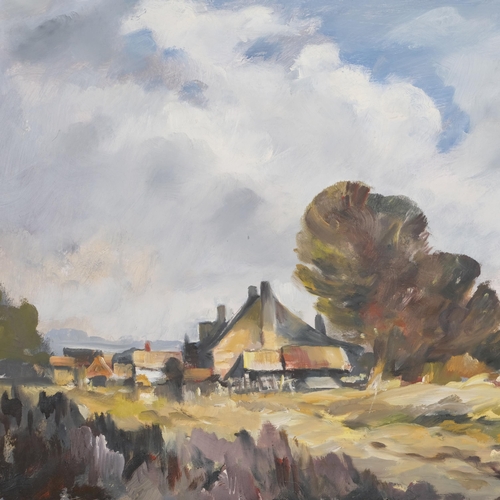 1141 - John Snelling, Norfolk landscape, oil on board, signed, 30cm x 46cm, framed