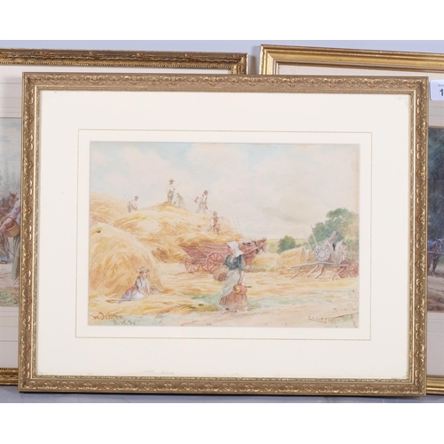 1146 - Walter Duncan, 3 rural scenes, watercolours, all signed, 18cm x 27cm, framed (3)