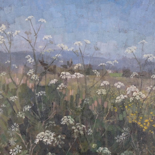 1150 - Michael Cadman, edge of the field, oil on board, signed and dated 1970, 65cm x 45cm, framed