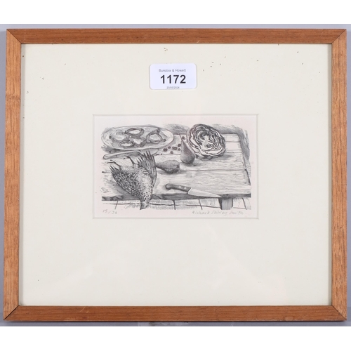 1172 - Richard Shirley-Smith (b.1935), limited edition wood engraving on paper, Kitchen Table, signed and n... 