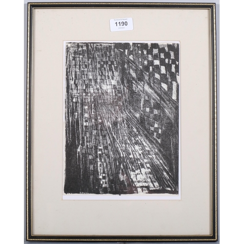 1190 - Vieira da Silva, abstract, lithograph, 1978, from an edition of 1000 copies, sheet 25cm x 19cm, fram... 