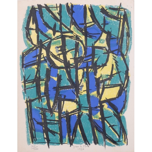 1197 - Jean le Moal, abstract, lithograph, 1956, signed in pencil, no. 160/200, sheet 32cm x 25cm, framed