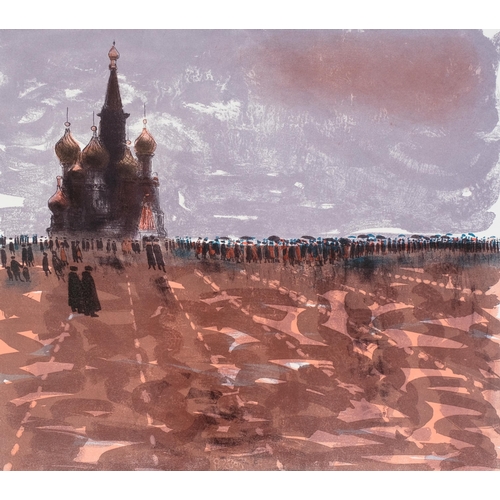 1204 - Bernard Cheese, Red Square, lithograph, signed in pencil, no. 15/30, sheet 56cm x 62cm