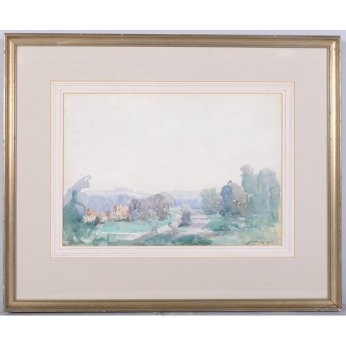 1238 - William Lee Hankey, pair of Sussex landscapes, watercolours, signed, 27cm x 38cnm, framed