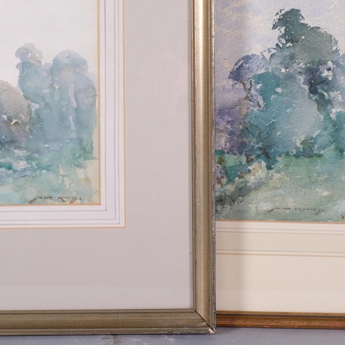 1238 - William Lee Hankey, pair of Sussex landscapes, watercolours, signed, 27cm x 38cnm, framed