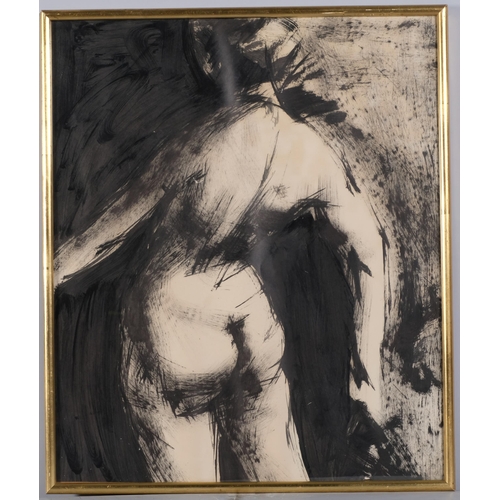 1249 - John Heritage (1931-94), Abstract nude, ink wash, mid-20th century, unsigned, 65cm x 54cm, framed