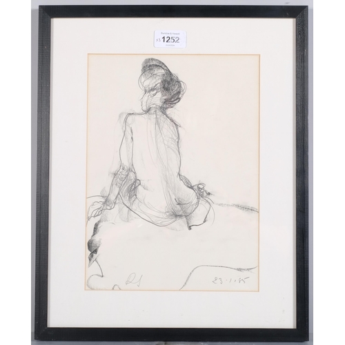 1252 - Roland Jarvis, 3 female nudes, pencil on paper, all signed, largest 43cm x 28cm, framed (3)