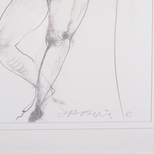 1252 - Roland Jarvis, 3 female nudes, pencil on paper, all signed, largest 43cm x 28cm, framed (3)