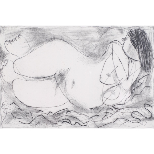 1254 - 3 female nudes, including works by Ken Townsend (etching), and Beatrice Lacey, framed (3)