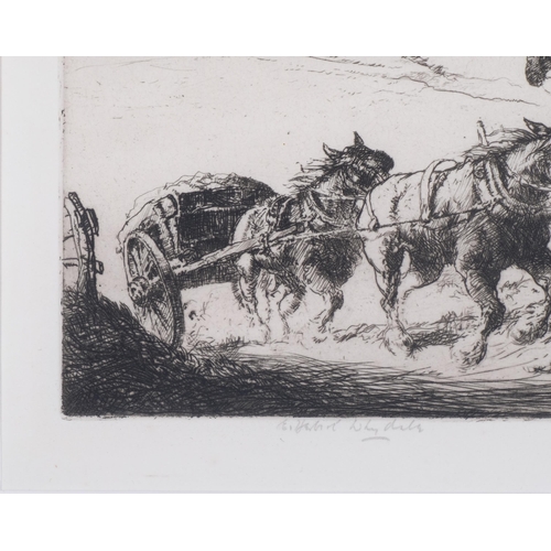 1260 - Ernest Herbert Whydale (1886 - 1952), the road from the pit, etching, signed in pencil, plate 24cm x... 