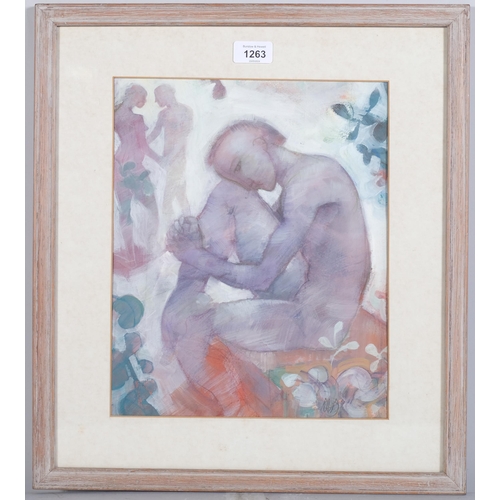 1263 - Mary Dinsdale, Three, watercolour, signed with monogram, 33cm x 26cm, framed