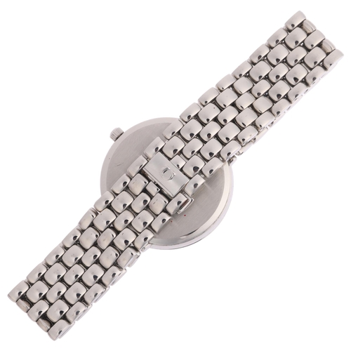 2006 - OMEGA - a stainless steel De Ville quartz calendar bracelet watch, ref. 396.2532, circa 2001, white ... 