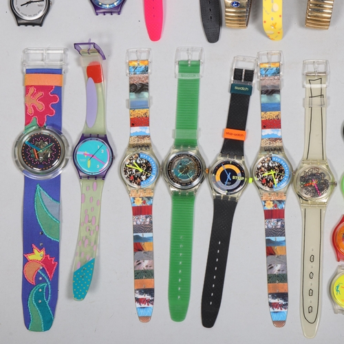 2032 - SWATCH - a large quantity of ex-Swatch buyer's quartz wristwatches, accessories and ephemera, includ... 