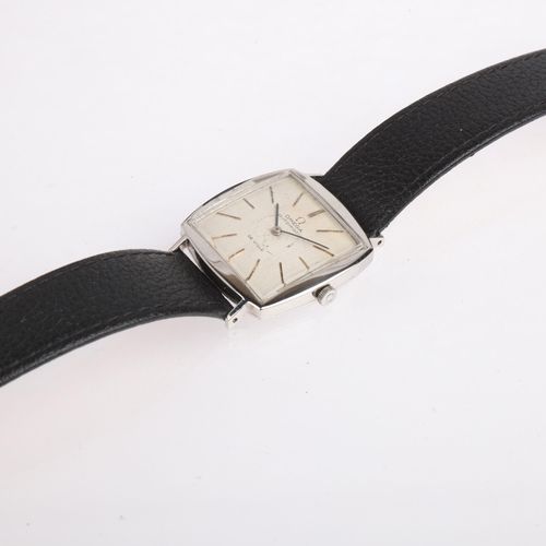 2038 - OMEGA - a Vintage stainless steel De Ville automatic wristwatch, ref. 161.022, circa 1964, square si... 