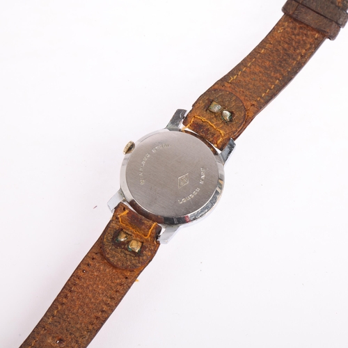 2045 - BUTTES WATCH COMPANY (BWC) - a Vintage Swiss stainless steel mechanical wristwatch, circa 1940s, sil... 