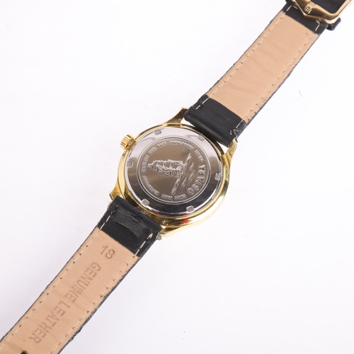 2046 - OSTARA - a Vintage gold plated stainless steel Datomatic mechanical calendar wristwatch, circa 1960s... 