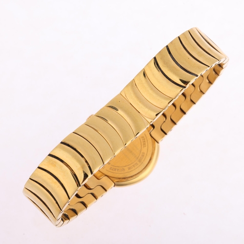 2050 - DUNHILL - a lady's gold plated stainless steel Millennium quartz bracelet watch, ref. 8000, white di... 