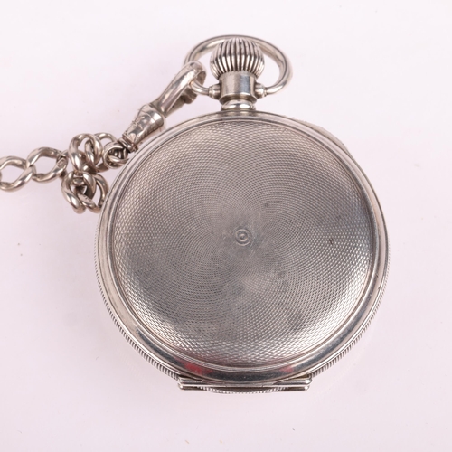 2069 - An early 20th century silver keyless full hunter pocket watch, by Equity Watch Co of Boston, white e... 