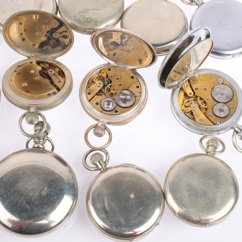 2078 - A quantity of pocket watches, makers include J W Benson, Elgin, and Limit (13)