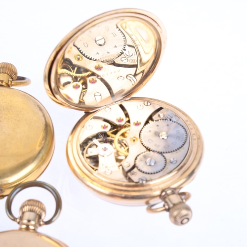 2080 - A quantity of gold plated pocket watches, makers include Record, and James Walker (9)