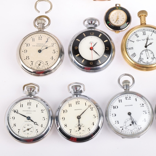 2081 - A quantity of pocket watches, makers include Ingersoll, Services, Smiths Empire, etc