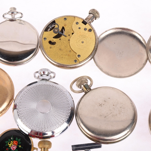 2081 - A quantity of pocket watches, makers include Ingersoll, Services, Smiths Empire, etc