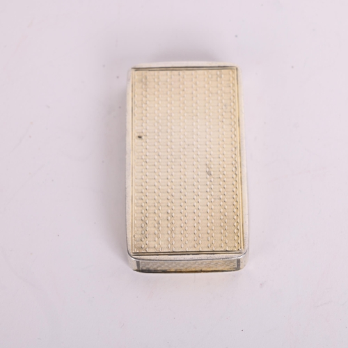 2679 - An early Victorian silver dual opening tinder box, Yapp & Woodward, Birmingham 1850, rectangular for... 