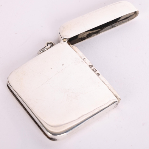 2686 - An Art Deco George V novelty silver 'Golfer' Vesta case, Deakin & Francis, Birmingham 1912, 5cm x 4.... 