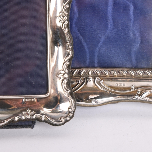 2706 - 3 similar silver-fronted rectangular photo frames, largest overall 21cm x 15cm (3)