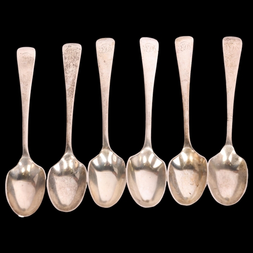 2729 - A set of 6 George V silver spoons, Josiah Williams & Co, London 1913, 12cm, 3.5oz total